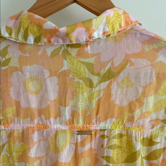 Billabong Pink and Yellow Floral midi coverup - Picture 5 of 6